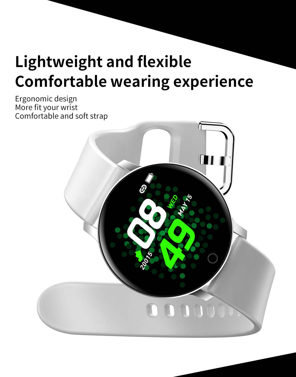 Bakeey smartwatch X9 1.3 inch heart rate blood pressure watch (8)