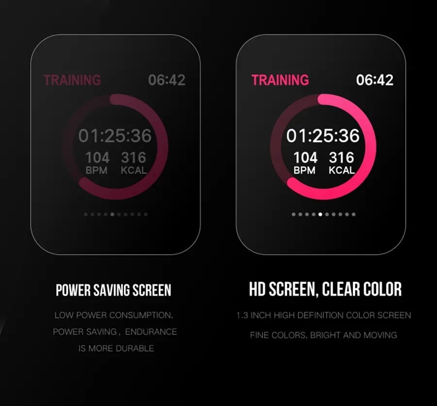 Bakeey smartwatch B57 1.3 inch Color Screen HR Blood Pressure Weather Remind Sport Smart Watch (5)
