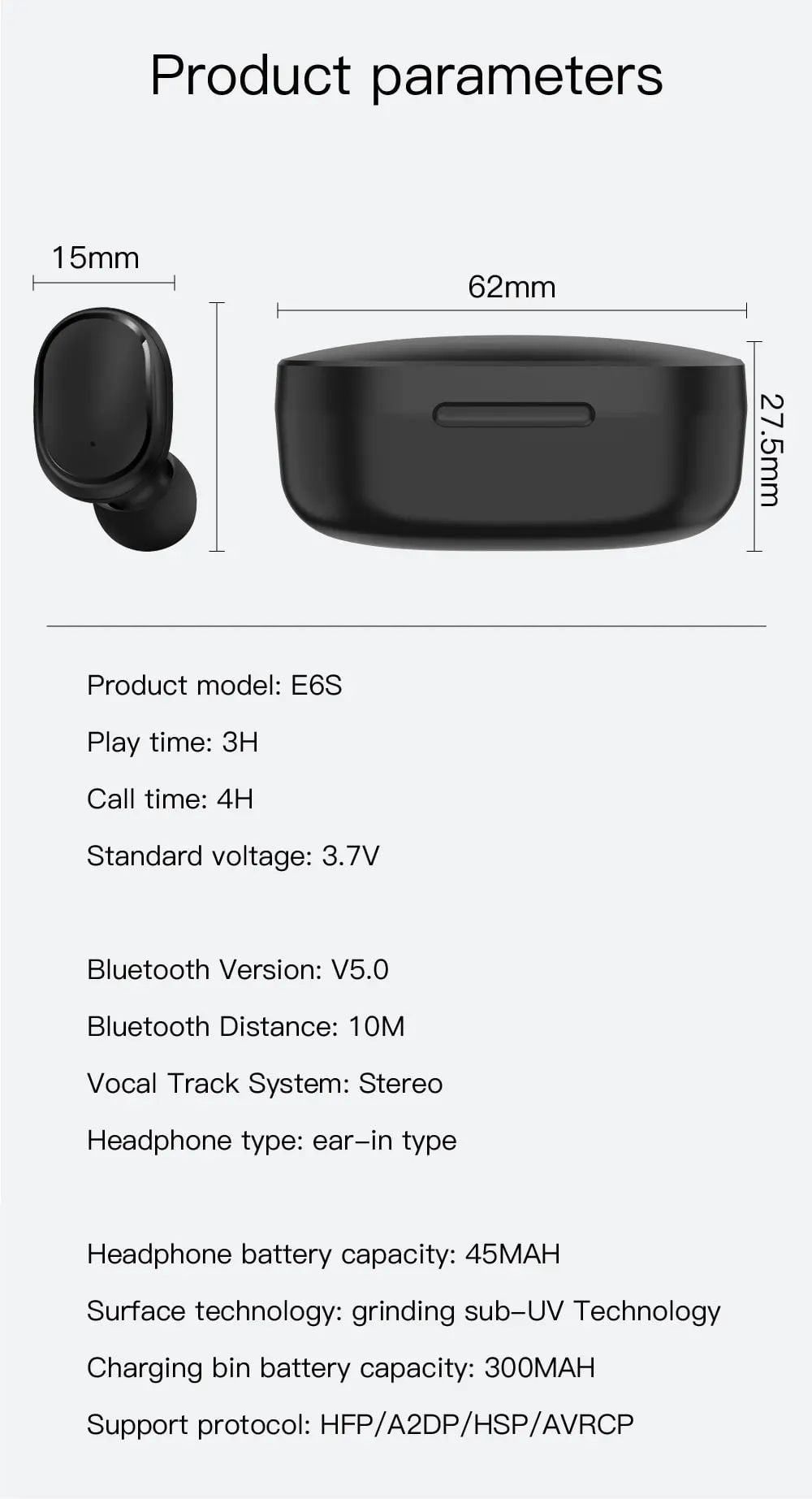 E6s tws bluetooth 5.0 earbuds digital display earphone (12)
