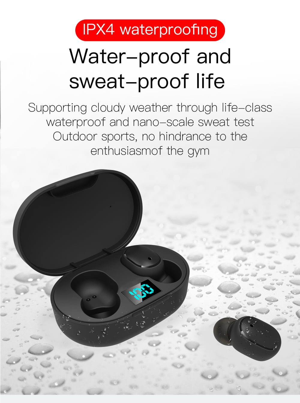 E6s tws bluetooth 5.0 earbuds digital display earphone (2)