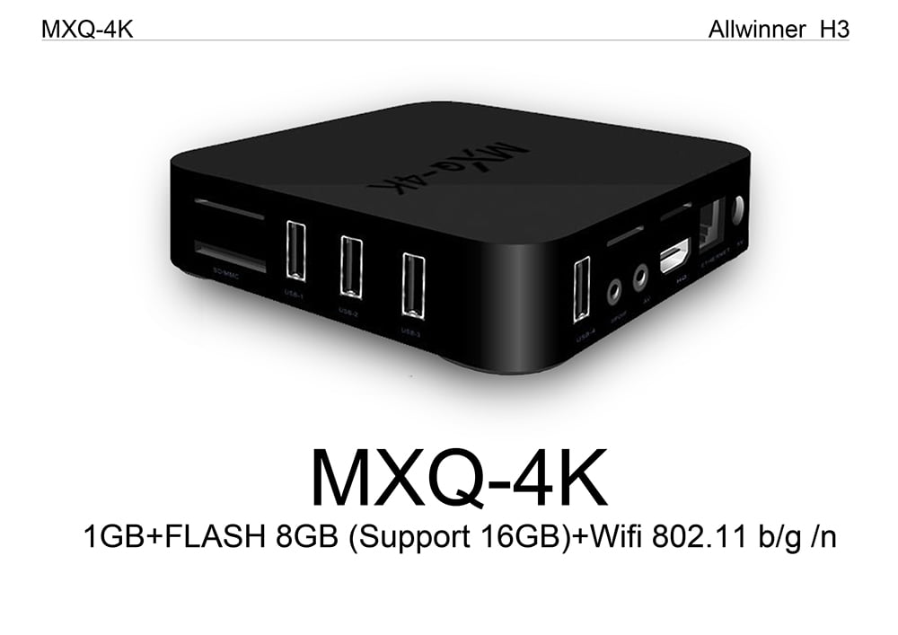Firefly IV522 MXQ 4K android tv box quad core cortex a53 2 0ghz 1gb 8gb wifi hd 4k player 5