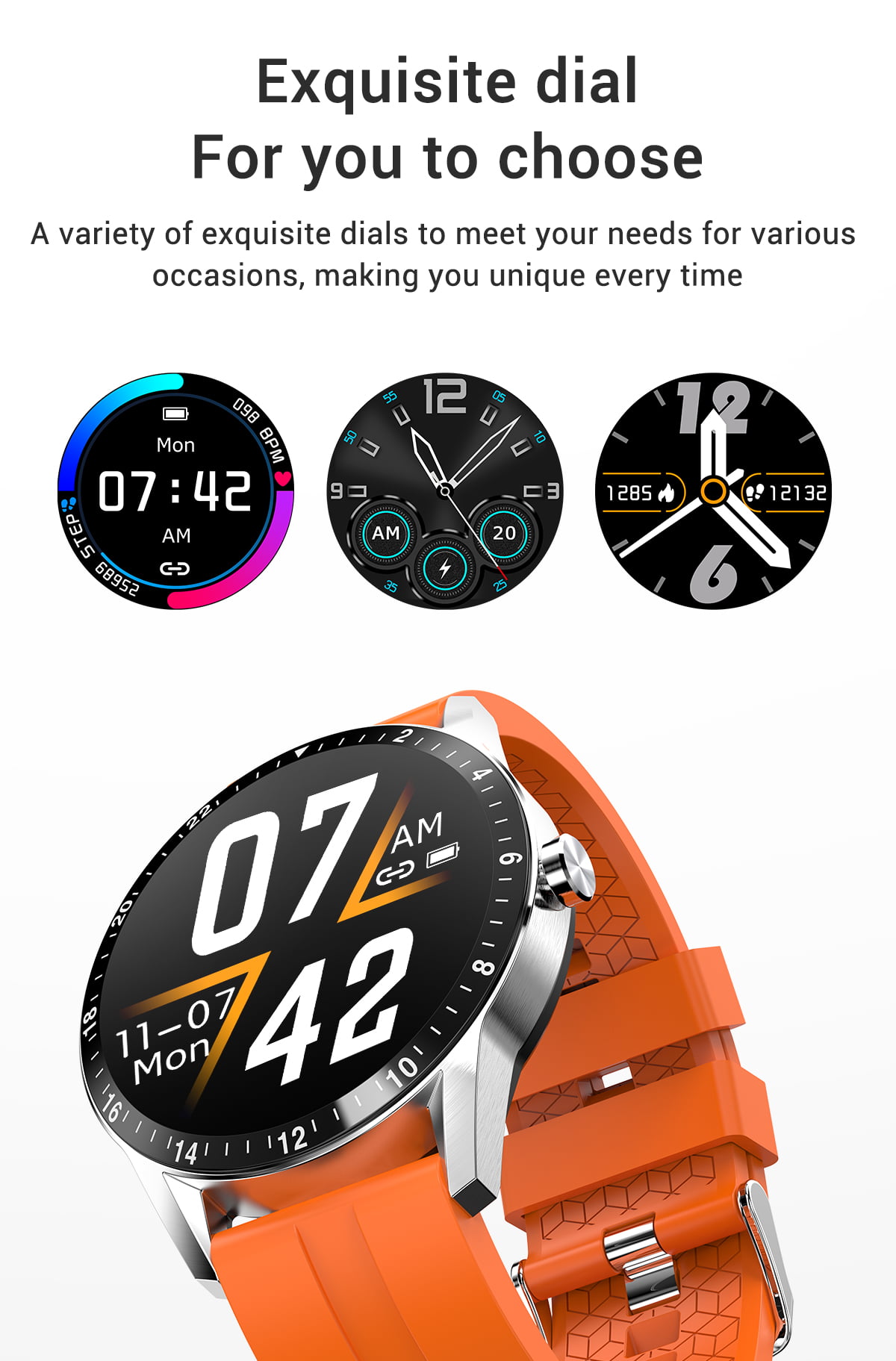 G20 Smart Watch heart rate blood pressure monitor ip67 smart watch wholesale (11)