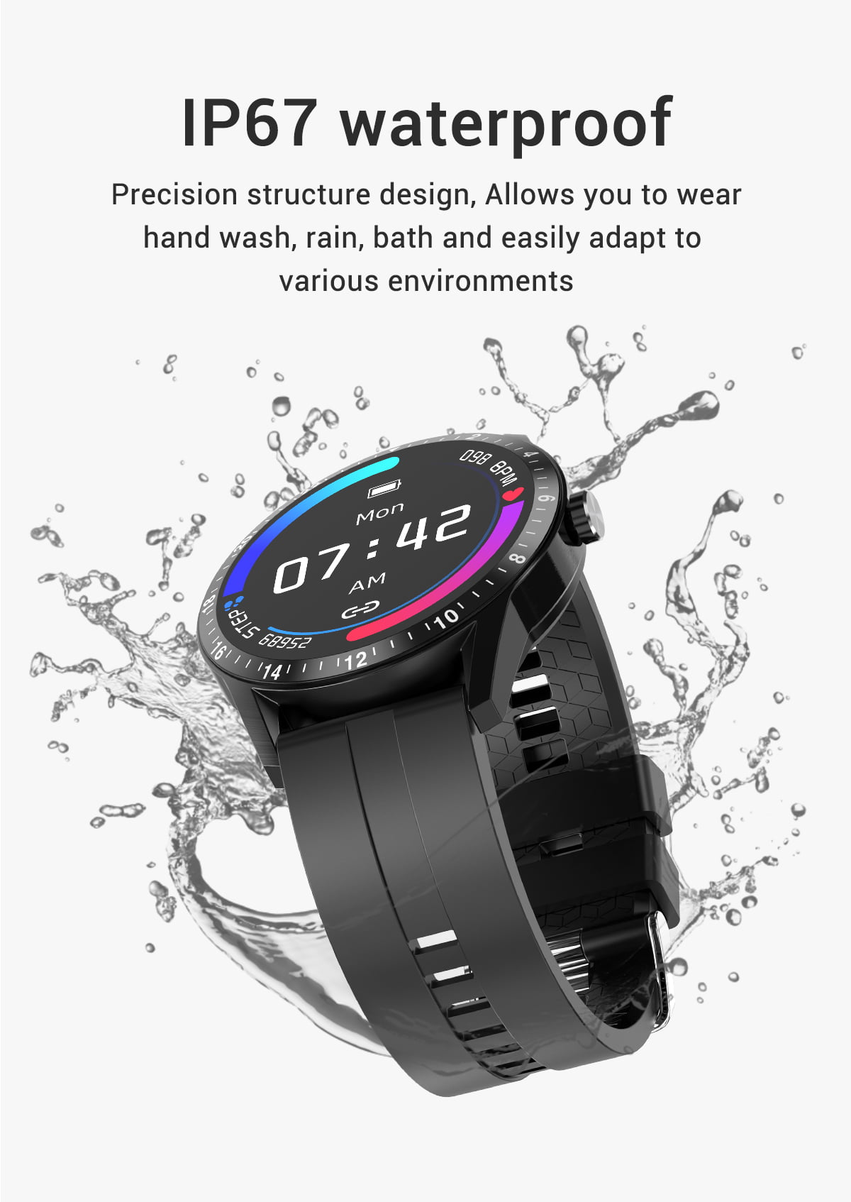 G20 Smart Watch heart rate blood pressure monitor ip67 smart watch wholesale (13)