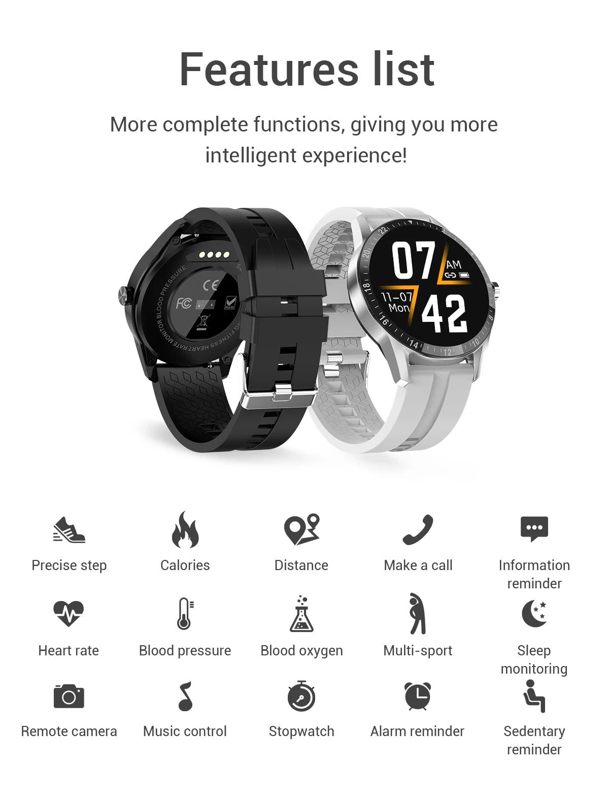G20 Smart Watch heart rate blood pressure monitor ip67 smart watch wholesale (6)