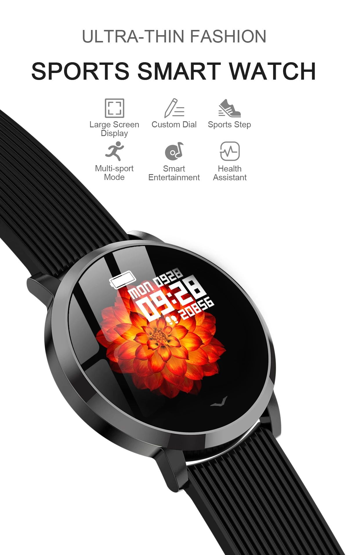 LV09 Smart Watch 1.3 inch custom dial real-time heart rate monitor (15)