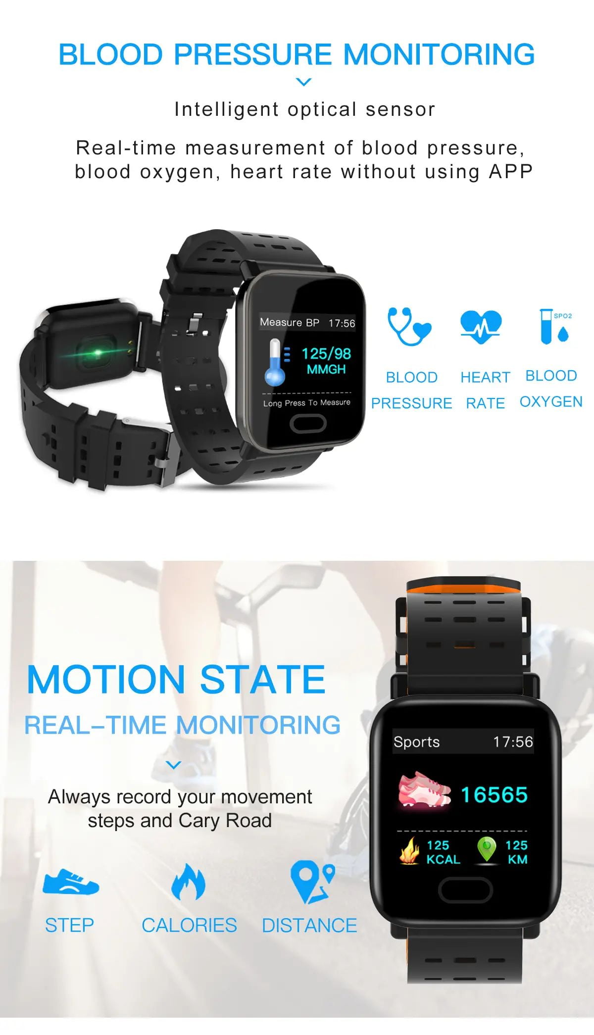 M20 smart watch 1.3 inch screen real time hr blood oxygen pressure (6)
