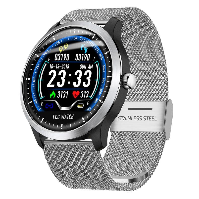 N58 ecg Smart Watch display stainless steel hr sleep monitor (11)