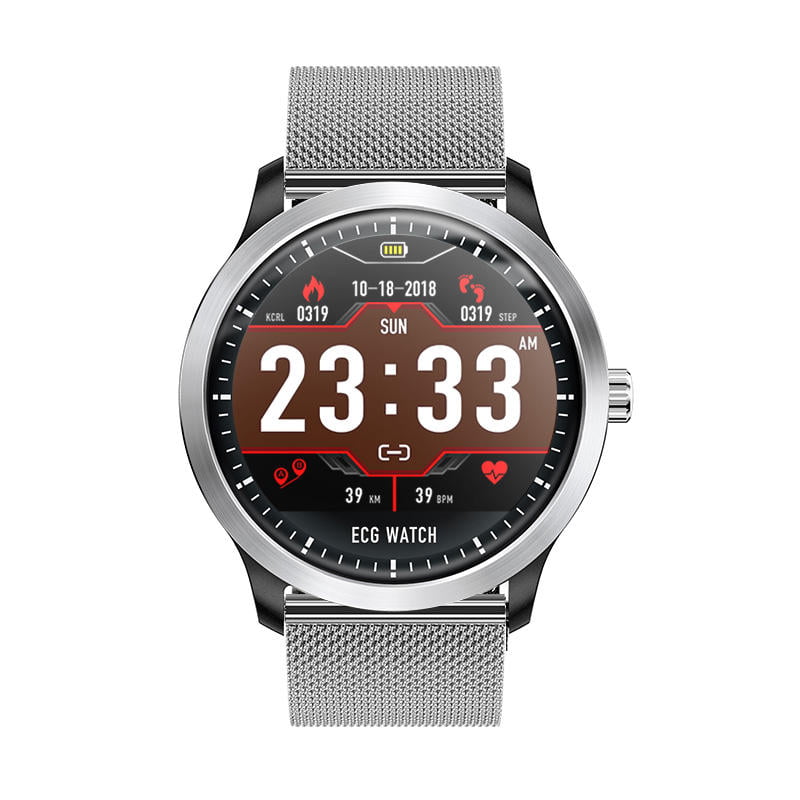 N58 ecg Smart Watch display stainless steel hr sleep monitor (17)