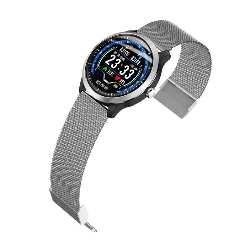 N58 ecg Smart Watch display stainless steel hr sleep monitor (18)