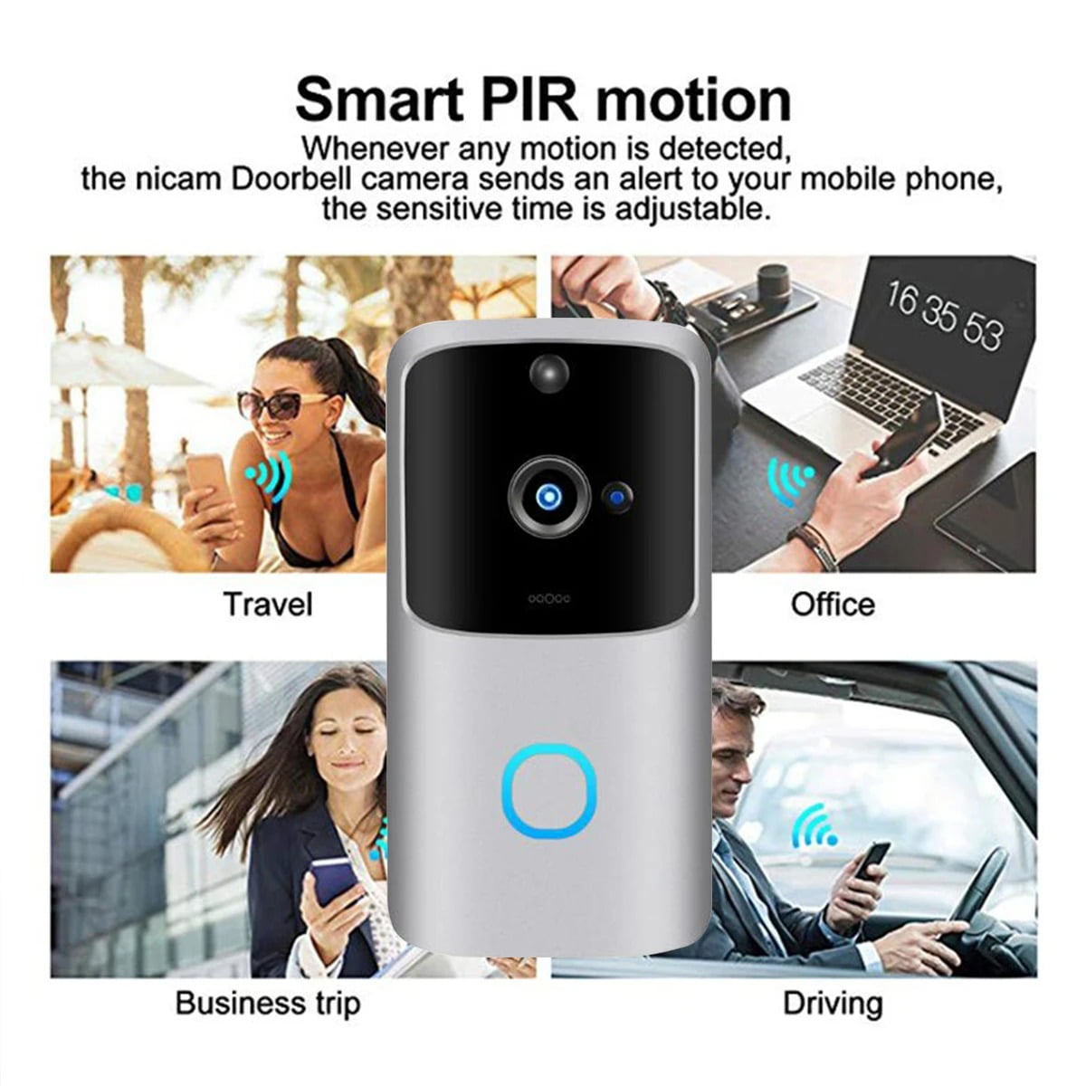 SH01 1080P HD Wireless Wifi Smart Doorbell Camera PIR Bell Security Home (18)