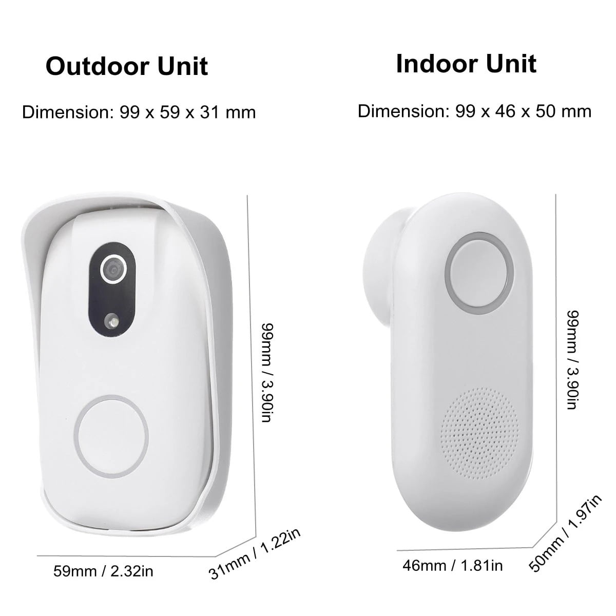 SH02 Smart Wireless Doorbell Lens Video HD Security Camera Night Vision App Control (9)