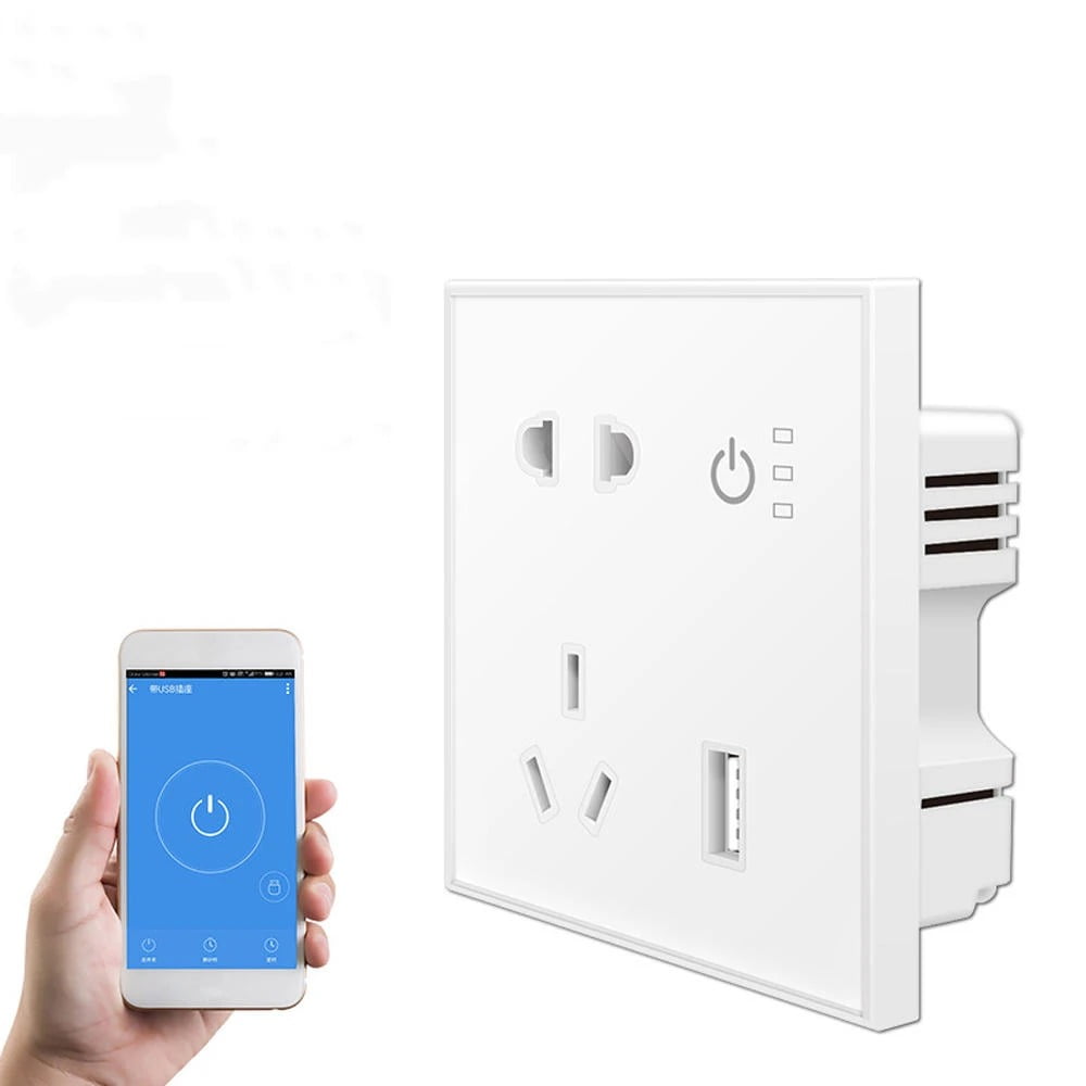 SP04 Tuya Smart Wifi Power Outlet Plugs Alexa Voice Control 86 Remote Control (2)