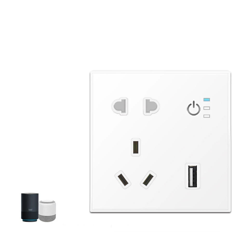 SP04 Tuya Smart Wifi Power Outlet Plugs Alexa Voice Control 86 Remote Control (4)