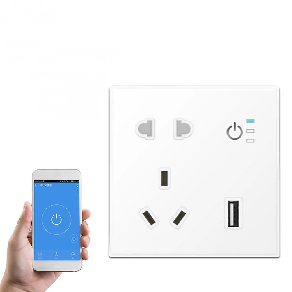 SP04 Tuya Smart Wifi Power Outlet Plugs Alexa Voice Control 86 Remote Control (6)