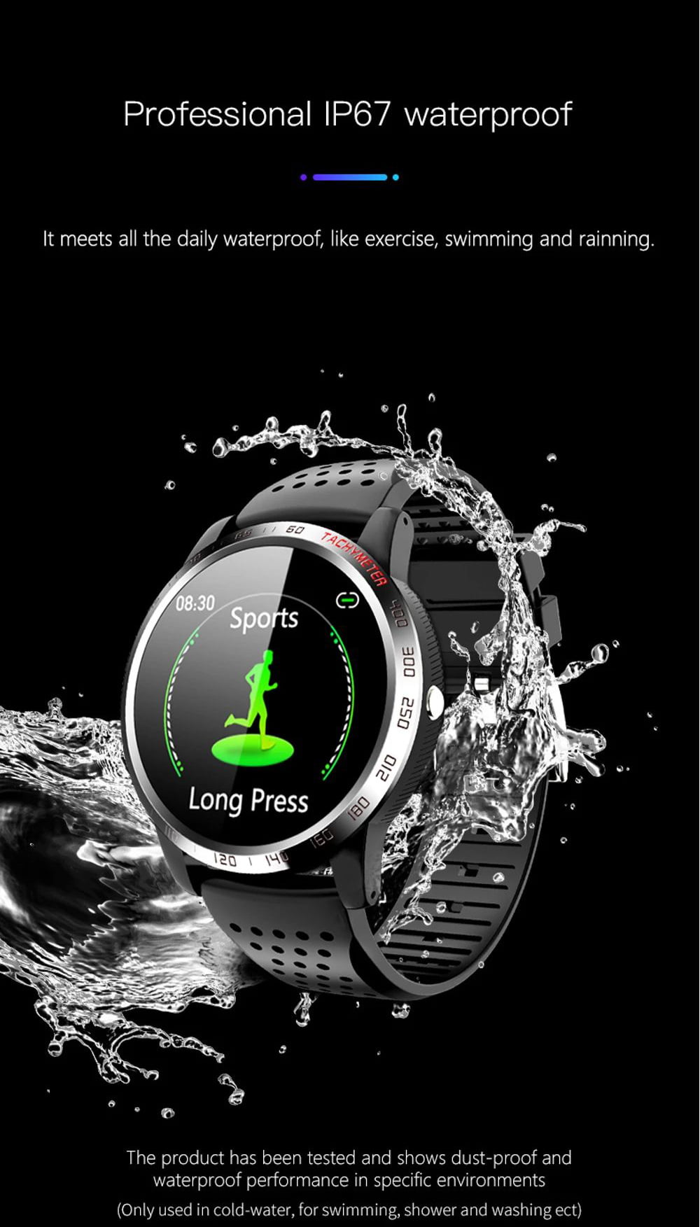 Bakeey smartwatch W3 ecg blood pressure heart rate spo2 heart health monitor (16)