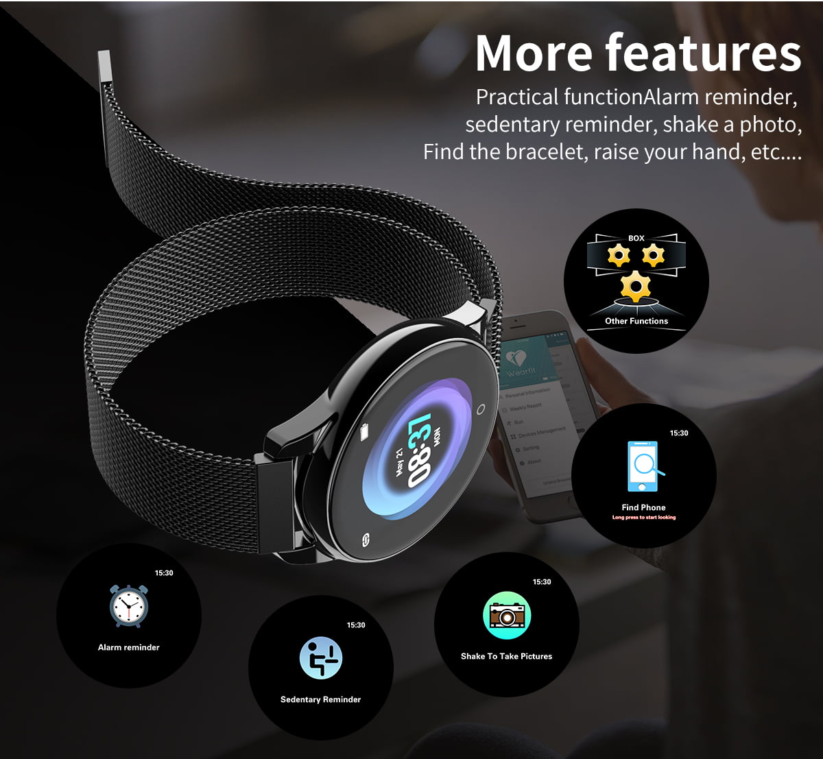 Watch 4 smart watch hd color screen wristband (15)
