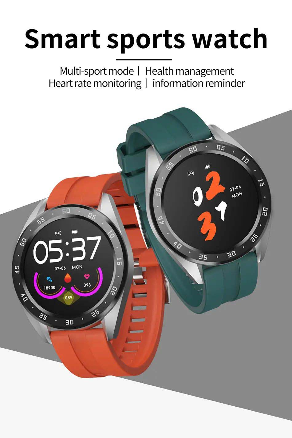 X10 heart rate blood oxygen monitor weather push call rminder smart watch wholesale (12)