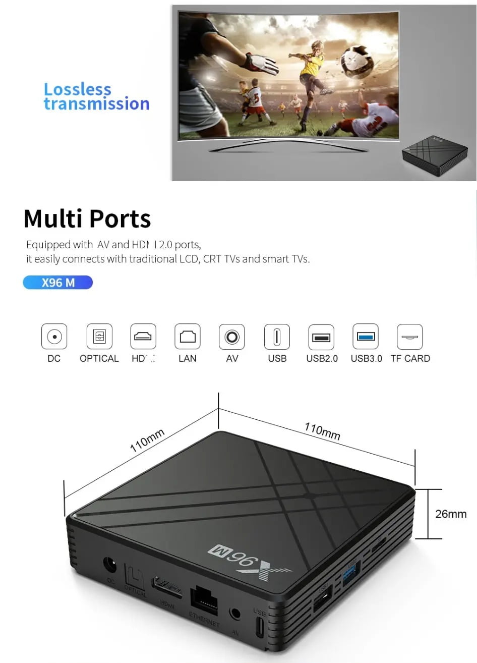 X96M Allwinner H603 4GB RAM 64GB ROM Android 9.0 USB Type-c Smart TV BOX (11)