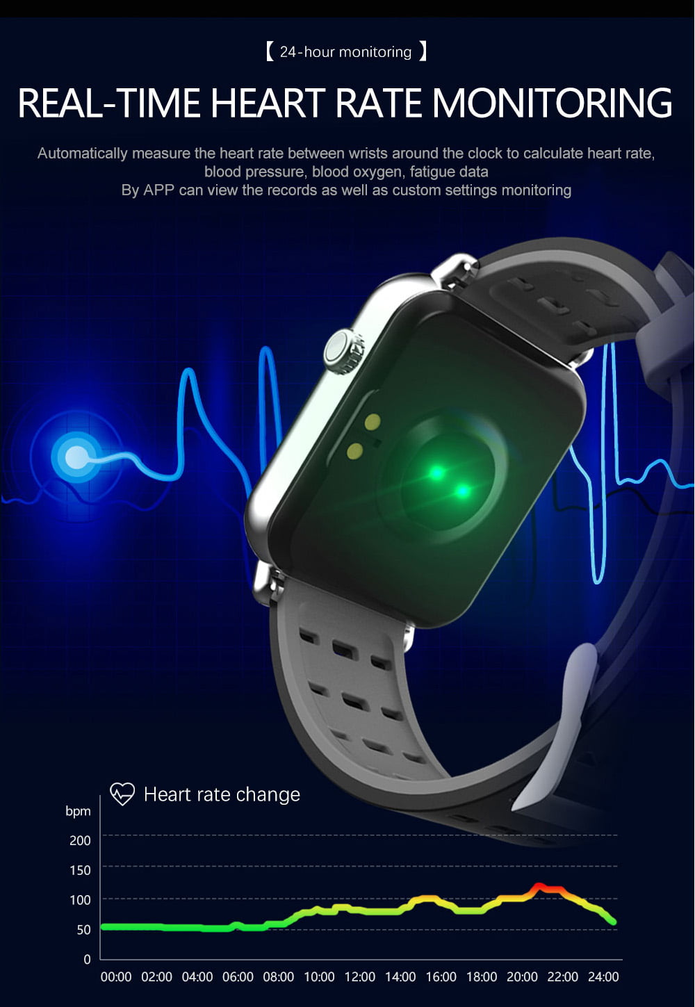 Y6 pro Smart watch fun dynamic icon hr blood pressure (19)