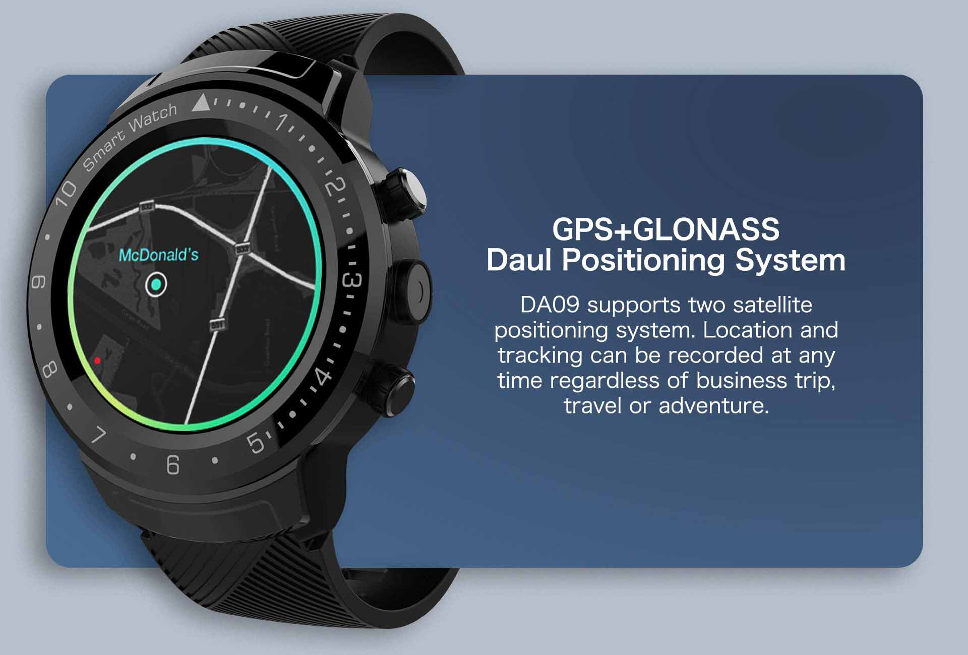 DA09 Smart Watch Phone 1G 16G full touch screen gps heart rate 4G LTE waterproof